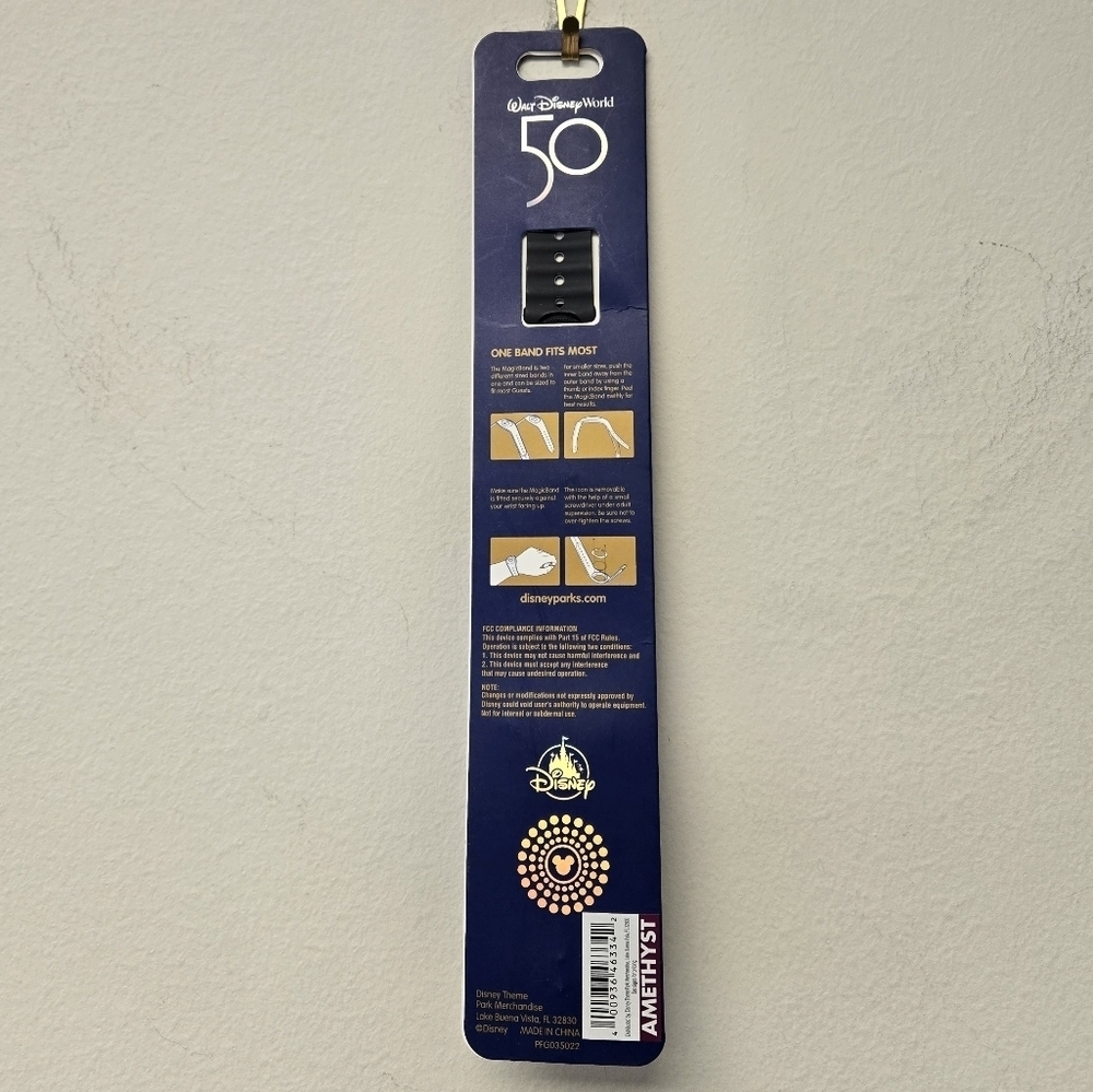 Disney World Walt & Mickey Partners Statue 50th Celebration Magicband Blue - Picture 6 of 7